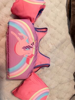 Kids Pink Unicorn Swim Vest puddle jumper